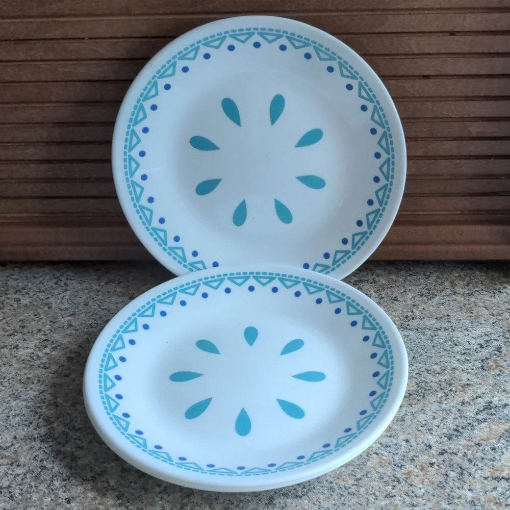 Corelle Santorini Sky Bread Dessert Plates Set of 3